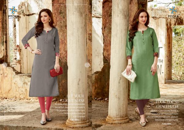 Pyora Thavki 2-Rayon-Slub-Kurti